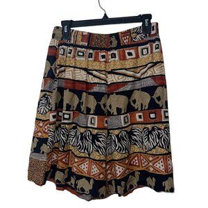 Cascais of California Vintage Womens Shorts Size Medium Safari Print High Rise